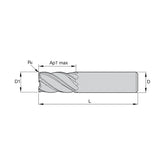 Solid Carbide End Mills • VariMill II • Series 5V0C • Square End • 5 Flute • Inch  Weldon WP15PE - Big-tools Industrial Supply Tools for Metal Cutting